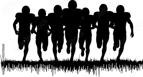 American football, football, players, action,  vector bundle