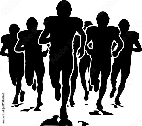 American football, football, players, action,  vector bundle