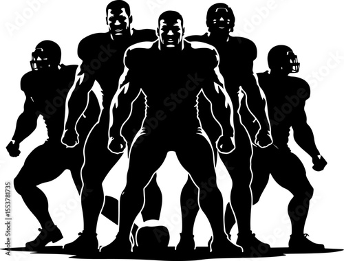american football players, silhouette, catch, catching, jump, jumping, ball, sport, team,  vector