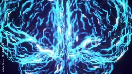 Neural Network Brain Visualization – Deep Tech Concept