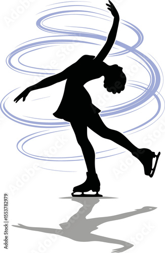 Figure skating spins SVG Cut Files for Cricut & Silhouette