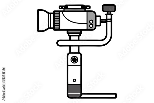 Handheld Gimbal Stabilizer Vector Illustration