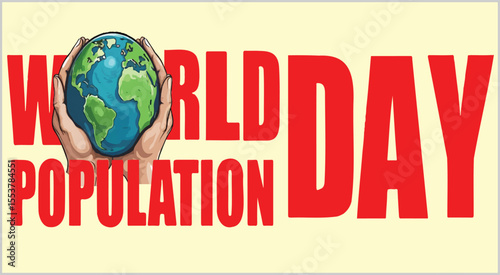 world population day vector one