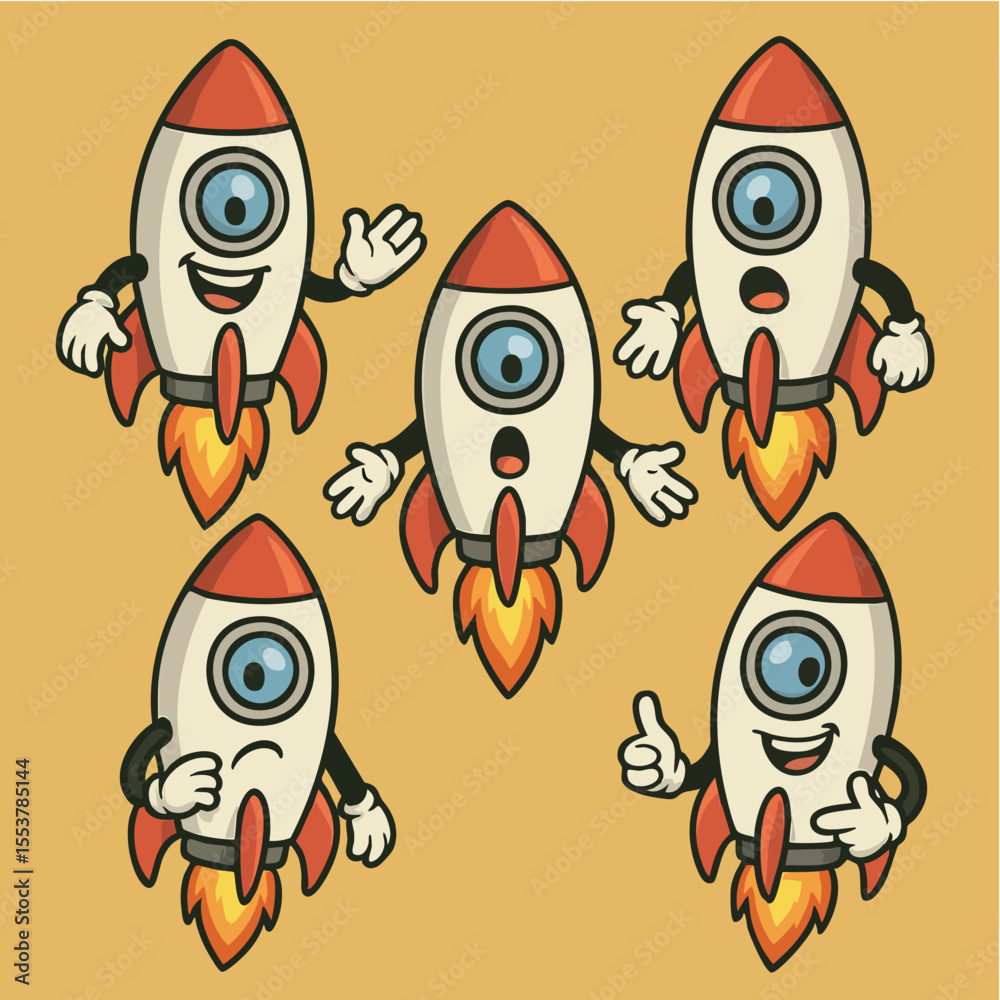Rocket Mascot – Pronto para Decolar com Estilo