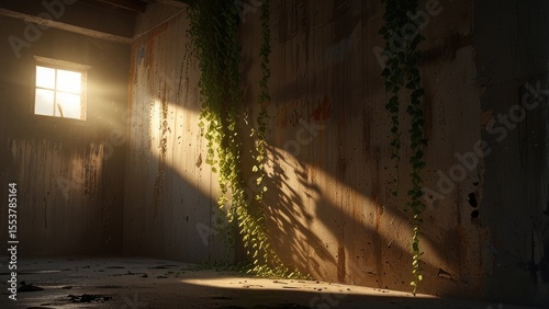 Holes in Weathered Wall Transformed into Light Portals

