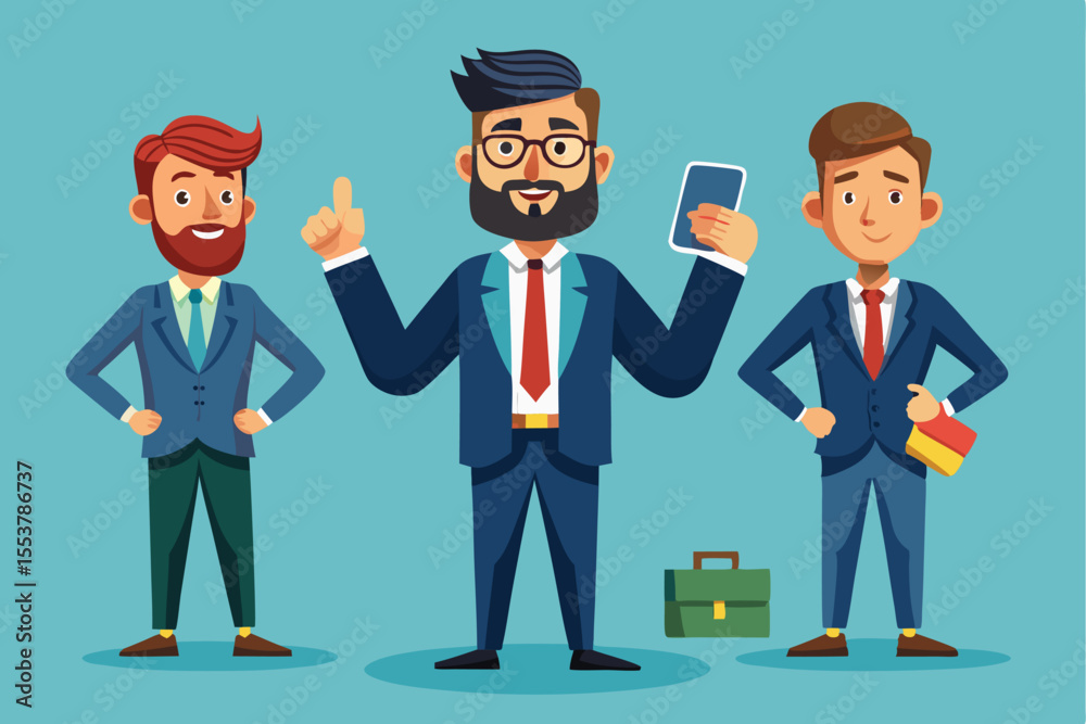 Vector business characters engage in various professional poses and actions reflecting teamwork and collaboration in a modern office environment Vector business characters engage in various professional poses and actions reflecting teamwork and collaboration in a modern office environment