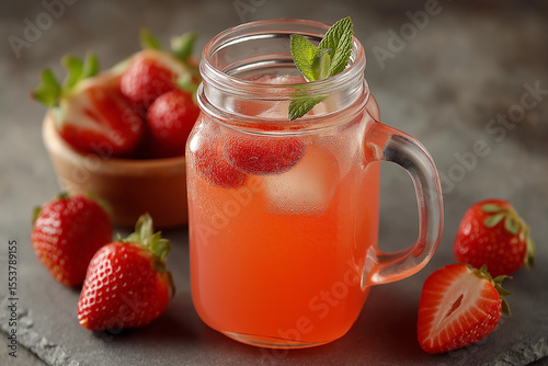 Wallpaper Mural A product image of a small mason jar filled with strawberries  Torontodigital.ca