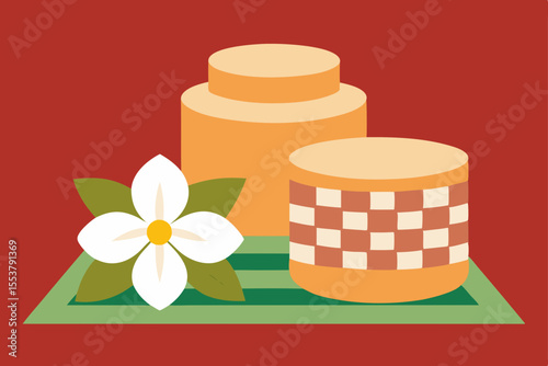 jar of honey and flowers