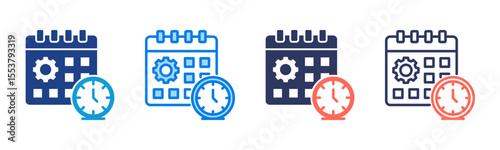 Time Management icon sheet multiple style collection