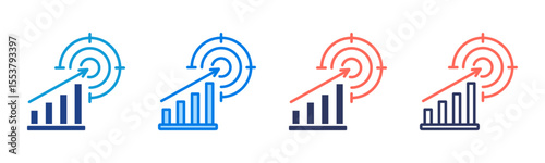 Goal Setting icon sheet multiple style collection