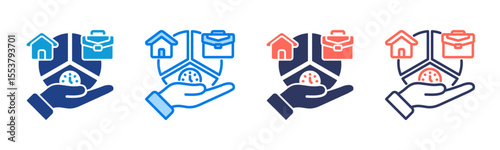 Work Life Balance icon sheet multiple style collection