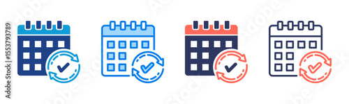 Habits Tracker icon sheet multiple style collection