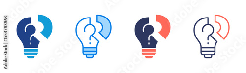 Problem Solving icon sheet multiple style collection