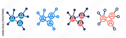 Networking icon sheet multiple style collection