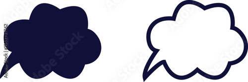 Blank empty speech bubbles chat icon set. Retro colorful special offer design elements, chat emblem, black callout sign collection Isolated on transparent background. Vector illustration for web app.