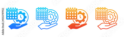 Time Management icon sheet multiple style collection
