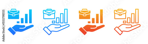 Career Advancement icon sheet multiple style collection