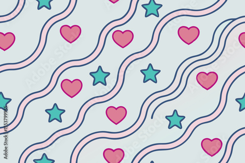 And floral pattern with stylized leaf shapes on a background seamless design leaves