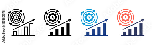 Productivity icon sheet multiple style collection