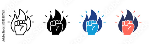 Motivation icon sheet multiple style collection