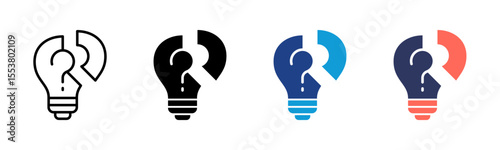 Problem Solving icon sheet multiple style collection