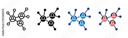 Networking icon sheet multiple style collection