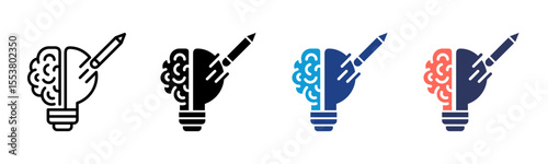 Creativity Boost icon sheet multiple style collection
