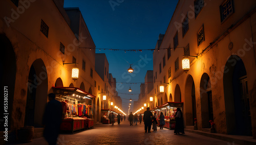 Luminous Lanterns on a Historic Ramadan Evening