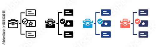 Work Prioritization icon sheet multiple style collection