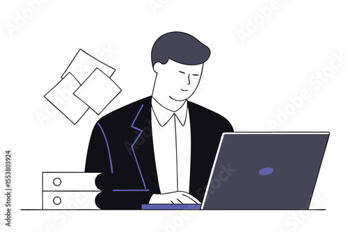 businessman-working- (3).eps