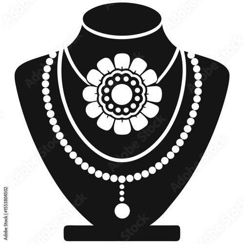 necklace and earrings