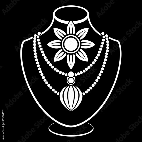 necklace and earrings