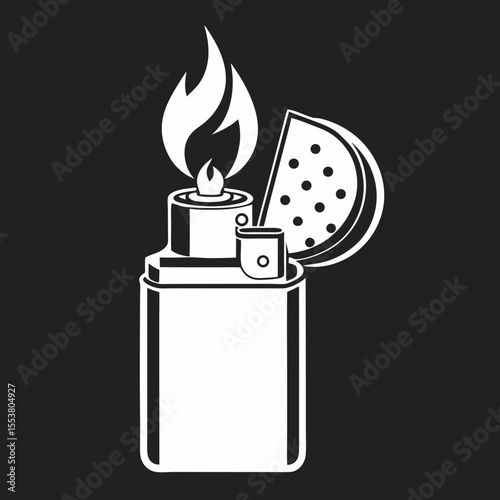 vector illustration of a gas lighter