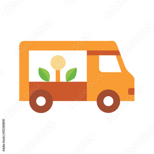 Trendy modern food truck with vibrant branding vector art design 