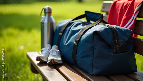 An Active Day Awaits: Sports Gear in Sunlit Park