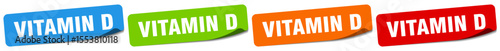 vitamin d sticker. vitamin d sticker set on white background