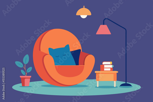 Cartoon vector illustration of babies and a little girl playing with toys in a colorful bedroom