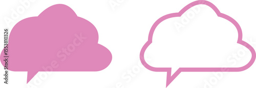 Blank empty speech bubbles chat icon set. Retro colorful special offer design elements, chat emblem, black callout sign collection Isolated on transparent background. Vector illustration for web app.