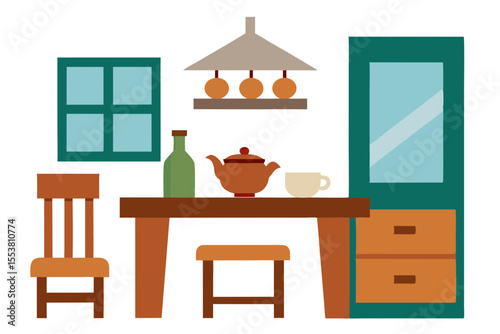 Cozy Kitchen Dining Room Rustic Charm and Simple Elegance