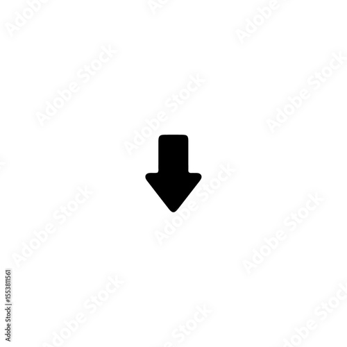 Down arrow icon flat vector design.