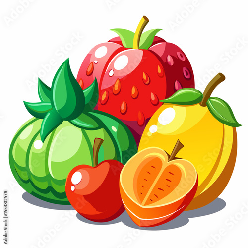 vector illustration of fruits