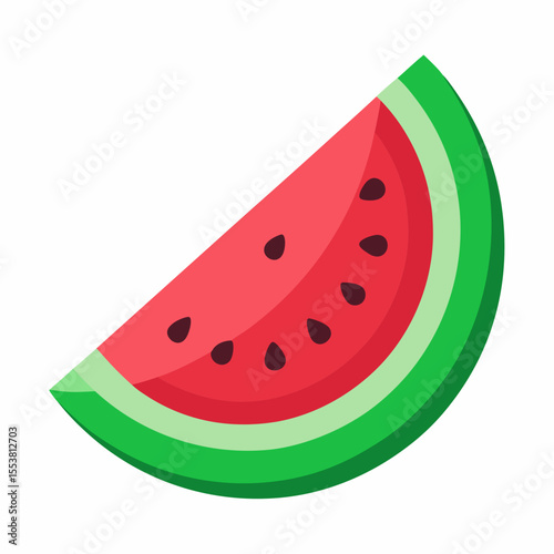 watermelon slice isolated on white