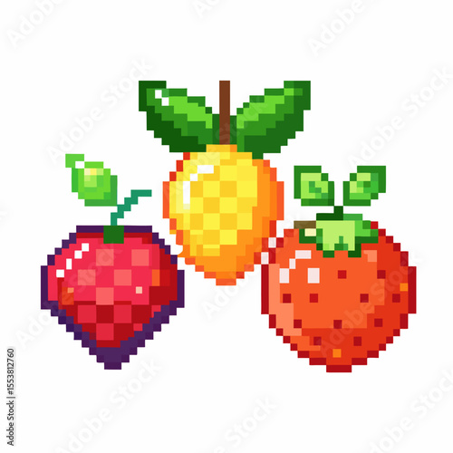 pixel heart pixel art illustration