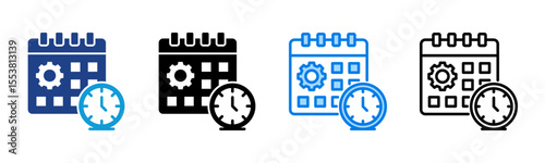 Time Management icon sheet multiple style collection