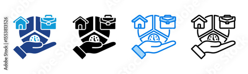Work Life Balance icon sheet multiple style collection
