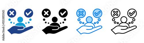 Decision Making icon sheet multiple style collection