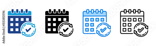 Habits Tracker icon sheet multiple style collection
