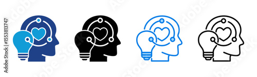 Emotional Intelligence icon sheet multiple style collection