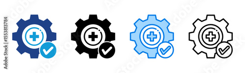 Health Optimization icon sheet multiple style collection