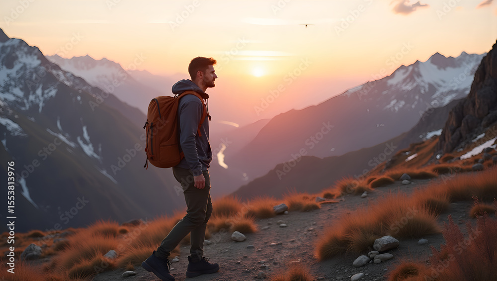 Fototapeta premium Journey through a Pastel Horizon